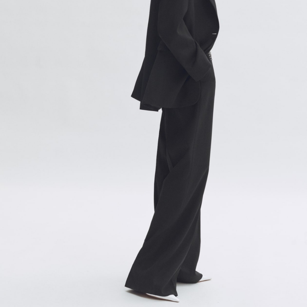 Stella McCartney x H&M High-Waisted Black Wool Suit Pants | US 8 - Picture 4 of 15